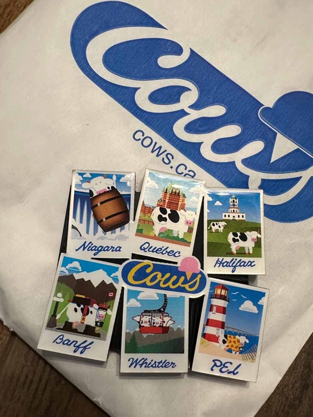 ❤️Canada Cows ice cream shop Souvenir Magnet - multi locations